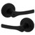 Kwikset 300HYL-514 Henley Lever Privacy Door Lock with 6AL Latch and RCS Strike Matte Black Finish