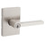 Kwikset 258RCT-740HFLRCT-15 Satin Nickel Rectangular Single Cylinder Deadbolt with Halifax Keyed Entry Lever