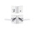 Kwikset 258RCT-740HFLRCT-26 Polished Chrome Rectangular Single Cylinder Deadbolt with Halifax Keyed Entry Lever