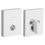 Kwikset 258RCT-740HFLRCT-26 Bright Chrome Rectangular Single Cylinder Deadbolt with Halifax Keyed Entry Lever
