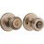 Kwikset 660-400T-5 Antique Brass Single Cylinder Deadbolt with Tylo Keyed Entry Knob