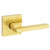 Kwikset 720HFLSQT-4 Satin Brass Halifax Passage Lever with Square Rose