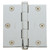 Baldwin BB-1035.260.I Polished Chrome 3-1/2" x 3-1/2" Square Corner Brass Hinge