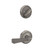 Schlage FC59RVT619IND Rivington Lever with Indy Rose Satin Nickel Single Cylinder Handlesets (Interior Side Only)