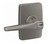 Schlage F51AELR619GEE Eller Lever with Greene Rose Keyed Entry Lock Satin Nickel Finish