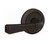 Schlage FC21RVT716IND Rivington Lever with Indy Rose Passage and Privacy Lock Aged Bronze Finish