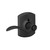 Schlage F40ACC622GRW Matte Black Privacy Accent Style Lever with Greenwich Rose