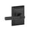 Schlage F40BRW622ADD Matte Black Privacy Broadway Style Lever with Addison Rose