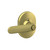 Schlage F40DAV608RMN Satin Brass Privacy Davlin Style Lever with Remsen Rose