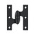 Deltana OK3025B19-L Flat Black 3" x 2-1/2" Olive Knuckle Brass Hinge (Left)