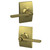 Schlage F40LAT608CEN Satin Brass Privacy Latitude Style Lever with Century Rose