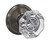 Schlage FC21ALX530ALD Alexandria Knob with Alden Rose Passage and Privacy Lock Black Stainless Finish