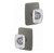 Schlage FC21CAN619GEE Caine Knob with Greene Rose Passage and Privacy Lock Satin Nickel Finish