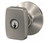 Schlage F51ANIX619KIN Satin Nickel Keyed Entry Nixon Style Knob with Kinsler Rose