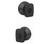 Schlage F51ANIX622KIN Matte Black Keyed Entry Nixon Style Knob with Kinsler Rose