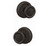 Schlage FC21OFM716IND Offerman Knob with Indy Rose Passage and Privacy Lock Aged Bronze Finish