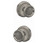 Schlage FC21OFM619IND Offerman Knob with Indy Rose Passage and Privacy Lock Satin Nickel Finish