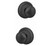 Schlage FC21PLY622IND Plymouth Knob with Indy Rose Passage and Privacy Lock Matte Black Finish