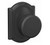 Schlage FC21SWA622CAM Swanson Knob with Camelot Rose Passage and Privacy Lock Matte Black Finish