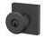 Schlage F51ASWA622COL Matte Black Keyed Entry Swanson Style Knob with Collins Rose