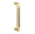 Baldwin 2580003 8" Contemporary Knurled Grip Door Pull Lifetime Brass Finish