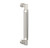 Baldwin 2580055 8" Contemporary Knurled Grip Door Pull with Lifetime Polished Nickel Finish