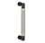 Baldwin 2580M06 8" Contemporary Knurled Grip Door Pull with Lifetime Satin Nickel Pull Grip On The Satin Black Finish