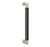 Baldwin 2581M05 10" Contemporary Door Pull with Satin Black Pull Grip On The Lifetime Satin Nickel Finish