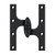 Deltana OK6045B19-R Satin Black 6" x 4-1/2" Olive Knuckle Brass Hinge (Right)