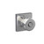 Schlage F40BWE625COL Polished Chrome Privacy Bowery Style Knob with Collins Rose