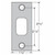 Kwikset 85278-020 1-1/8" x 2-3/4" Square Corner Deadbolt Strike Satin Nickel Finish
