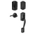Schlage Residential BE499WBCAM622-FE285CAM622ACCRH Camelot Encode Plus Smart Wifi Deadbolt with Camelot Handle Set Right Hand Matte Black Finish