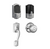 Schlage Residential BE489WBCCAM625-FE285CAM625GEO Camelot Encode Smart Wifi Deadbolt with Camelot Handle Set and Georgian Knob Polished Chrome Finish