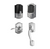 Schlage Residential BE489WBCCAM625-FE285CAM625ACCCAMRH Camelot Encode Smart Wifi Deadbolt with Camelot Handle Set and Accent Lever Right Handed Polished Chrome Finish