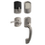 Schlage Residential BE489WBCGRW619-FE285GRW619MERGRWRH Greenwich Encode Smart Wifi Deadbolt with Greenwich Handle Set and Merano Lever Right Handed Satin Nickel Finish