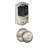 Schlage FBE469ZPCAM619GEO Satin Nickel Camelot Touch Pad Electronic Deadbolt with Z-Wave Technology and Georgian Knob