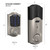 Schlage FBE468ZPCAM625GEOCAM Polished Chrome Camelot Touch Pad Electronic Deadbolt with Z-Wave Technology and Georgian Knob with CAM Rose