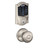 Schlage FBE468ZPCAM619GEO Satin Nickel Camelot Touch Pad Electronic Deadbolt with Z-Wave Technology and Georgian Knob