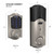 Schlage FBE468ZPCAM625GEO Polished Chrome Camelot Touch Pad Electronic Deadbolt with Z-Wave Technology and Georgian Knob