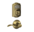 Schlage BE365CAM609/F10ACC609 Camelot Keypad Dead Bolt Combo Pack Antique Brass Electronic Keypad Deadbolt