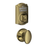 Schlage BE365CAM609/F10SIE609 Camelot Keypad Dead Bolt Combo Pack Antique Brass Electronic Keypad Deadbolt