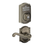 Schlage BE365CAM620/F10FLA620CAM Camelot Keypad Dead Bolt Combo Pack Antique Pewter Electronic Keypad Deadbolt