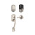 Schlage Residential BE489WBCCAM619-FE285CAM619ACCRH Camelot Encode Smart Wifi Deadbolt with Camelot Handle Set and Accent Lever Right Handed Satin Nickel Finish