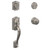 Schlage FC93CAM619ANDALD Camelot Dummy Handleset with Andover Knob and Alden Rose Satin Nickel
