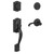 Schlage FC93CAM622WITALD Camelot Dummy Handleset with Whitney Lever and Alden Rose Matte Black