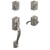 Schlage FC93CAM619WITCAM Camelot Dummy Handleset with Whitney Lever and Camelot Rose Satin Nickel