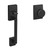 Schlage Custom FC285CEN622BWECEN Century with Bowery Knob with Century Rose Bottom Half Handleset Matte Black Finish