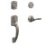 Schlage Residential F93GRW619DELLH Left Hand Greenwich with Delfayo Lever Dummy Handleset and Trim Satin Nickel Finish