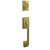 Schlage F60CEN608BWE Satin Brass Century Handle Set with Bowery Handle