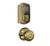 Schlage BE365CAM609/F10GEO609 Camelot Keypad Dead Bolt Combo Pack Antique Brass Electronic Keypad Deadbolt